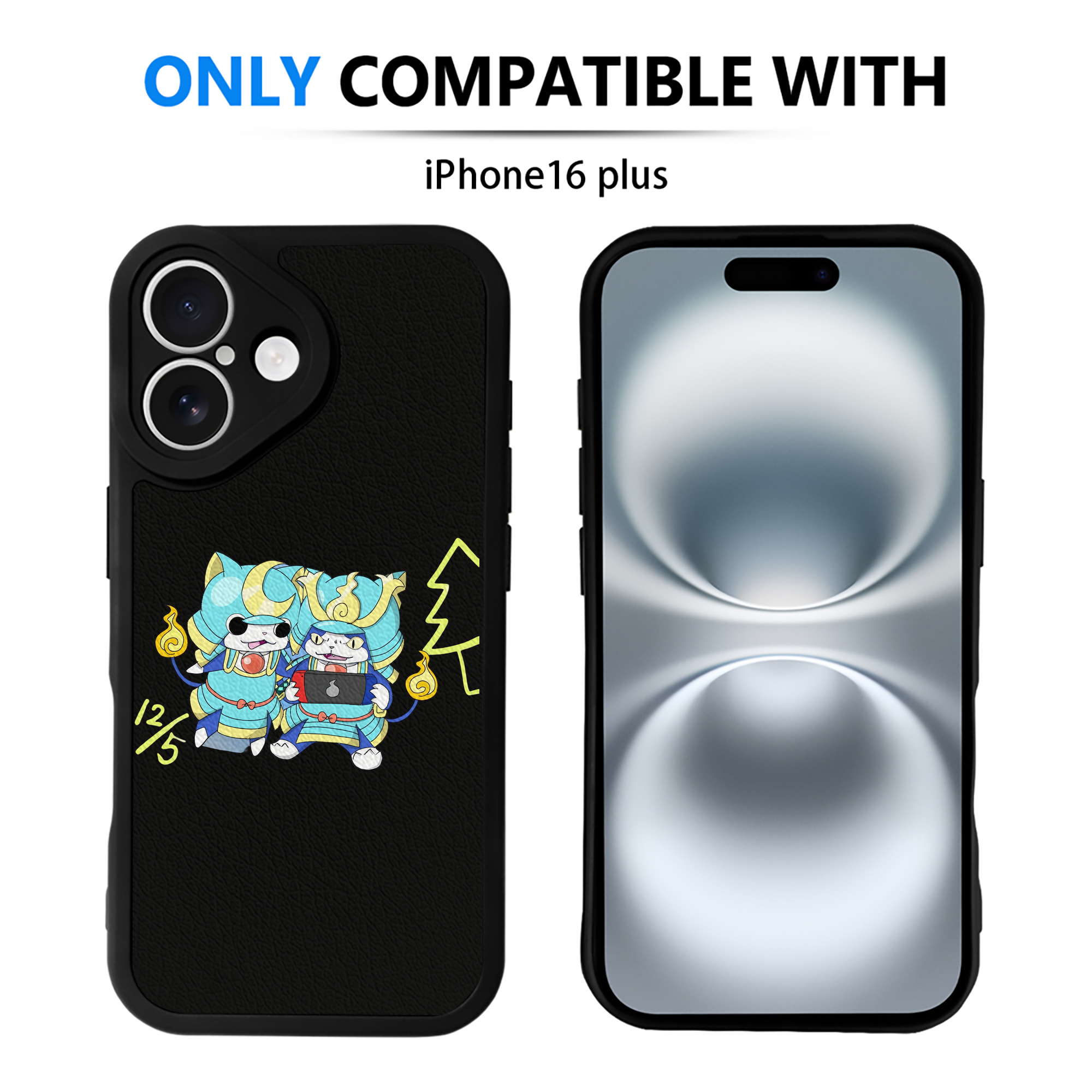（画像用） 妖怪ウォッチ Yo-kai Watch 【iPhone 16シリーズ対応】シリコンスマホケース（レザー調） 材質：シリコン